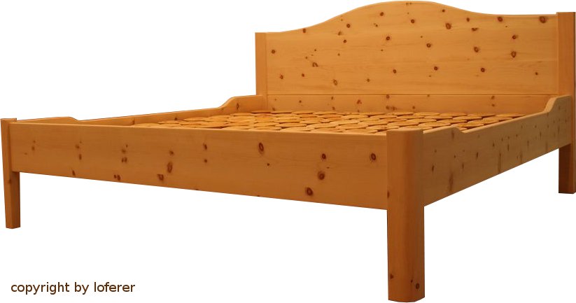 Bett aus Zirbenholz