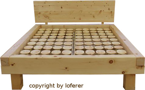 Zirbenholz Balkenbett Zirbenholz Balkenbett