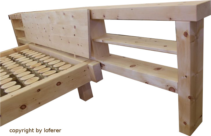 Balkenbett Zirbenholz Balkenbett Zirbenholz