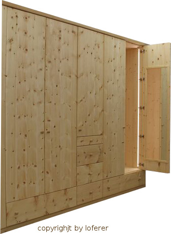 Schlafzimmerschrank Zirbenholz